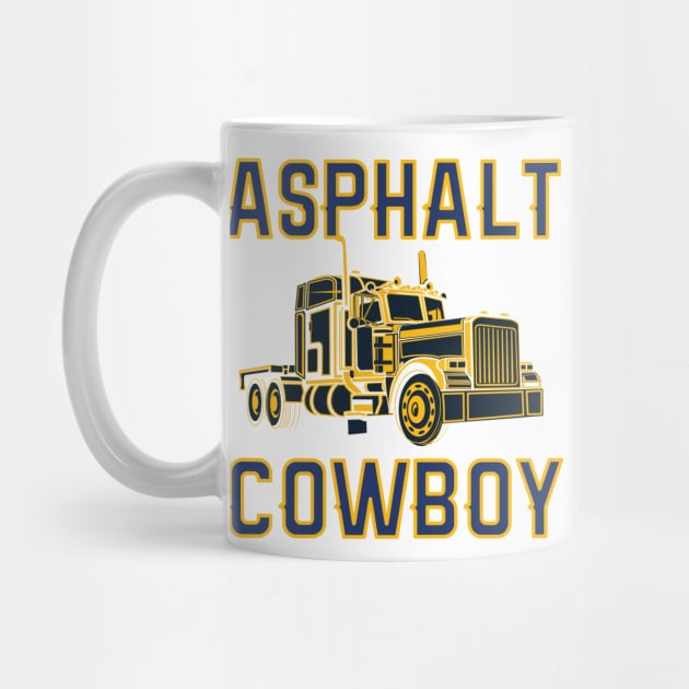 Truck Driver Gift Road Cowboy Highway by DHdesignerPublic